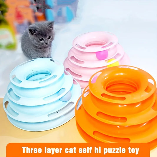 3-Layer Cat Ball Tower