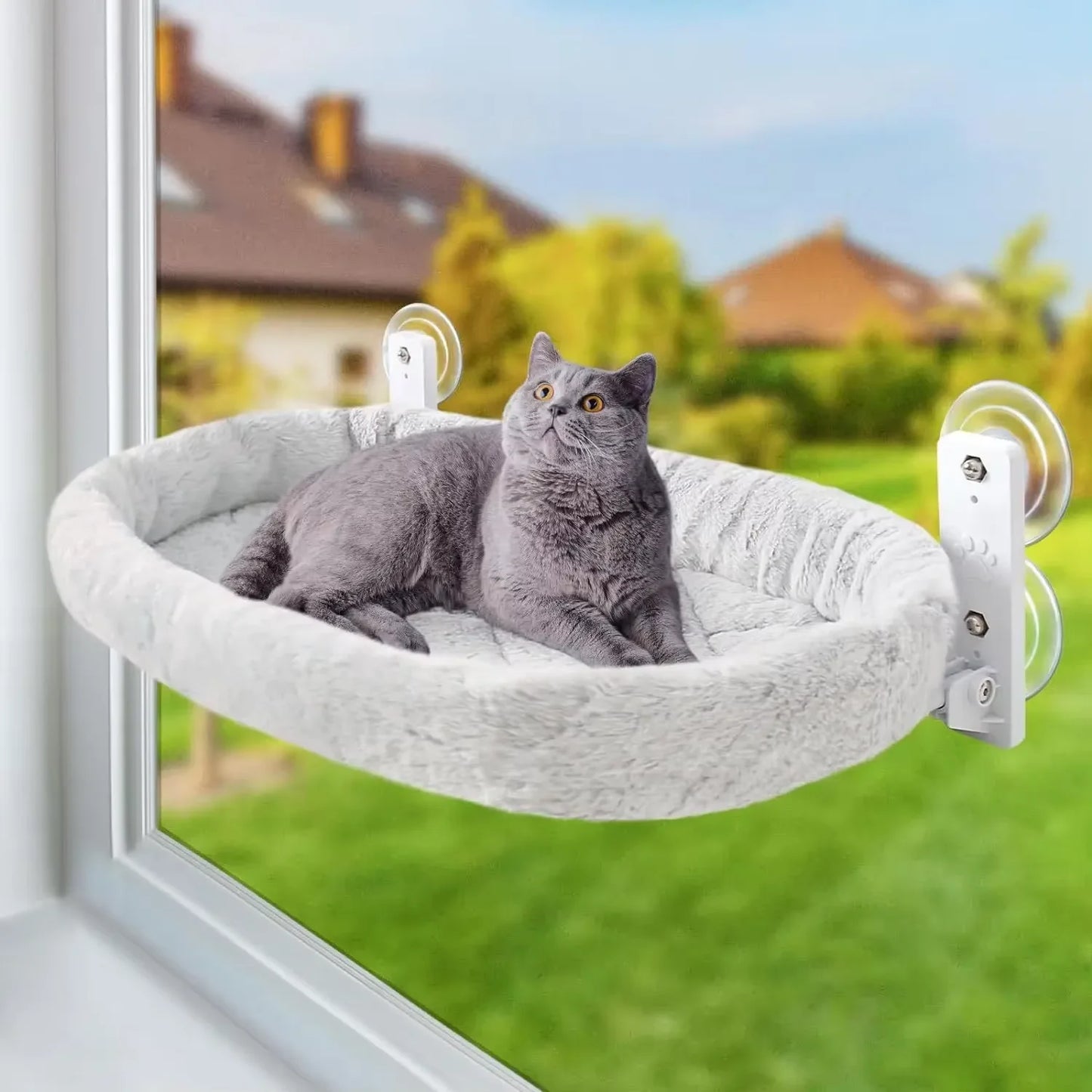 Window Cat Hammock – Suction Cup Perch for Sunbathing Cats
