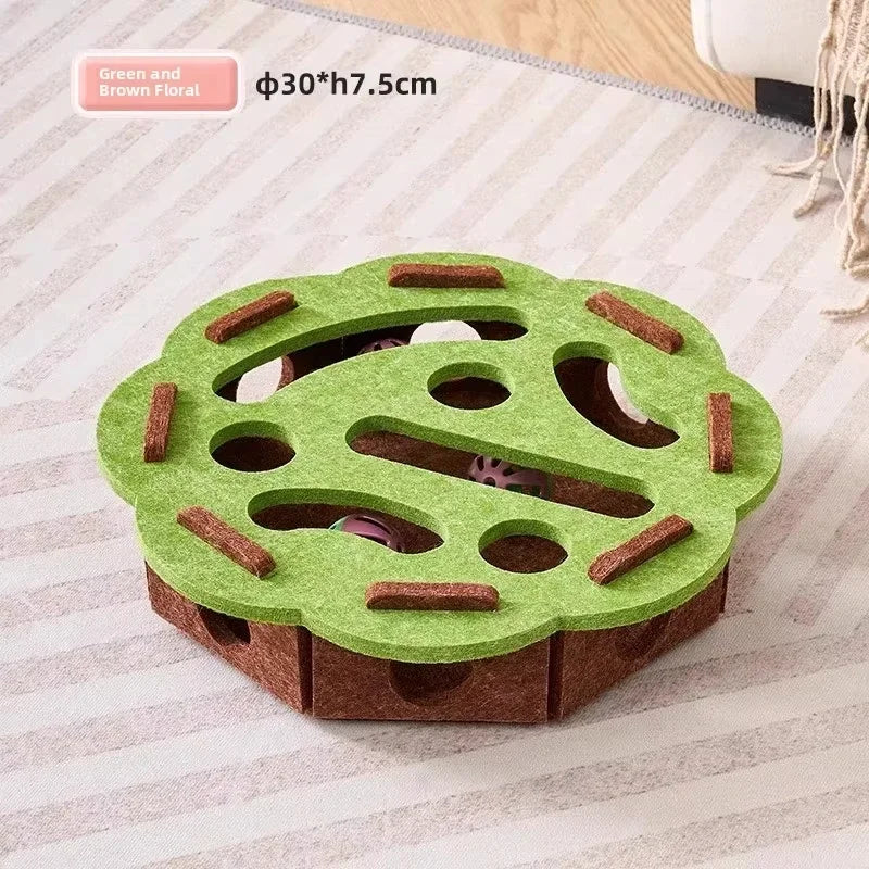 Felt Puzzle Box Cat Toy