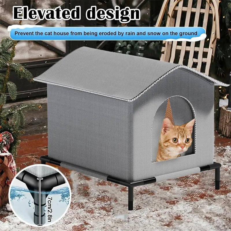 Outdoor Waterproof Foldable Cat House – All-Weather Shelter for Indoor & Outdoor Cats