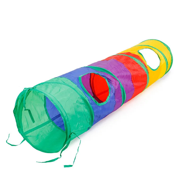 Foldable Cat Play Tunnel – Multi-Channel Fun for Indoor Cats