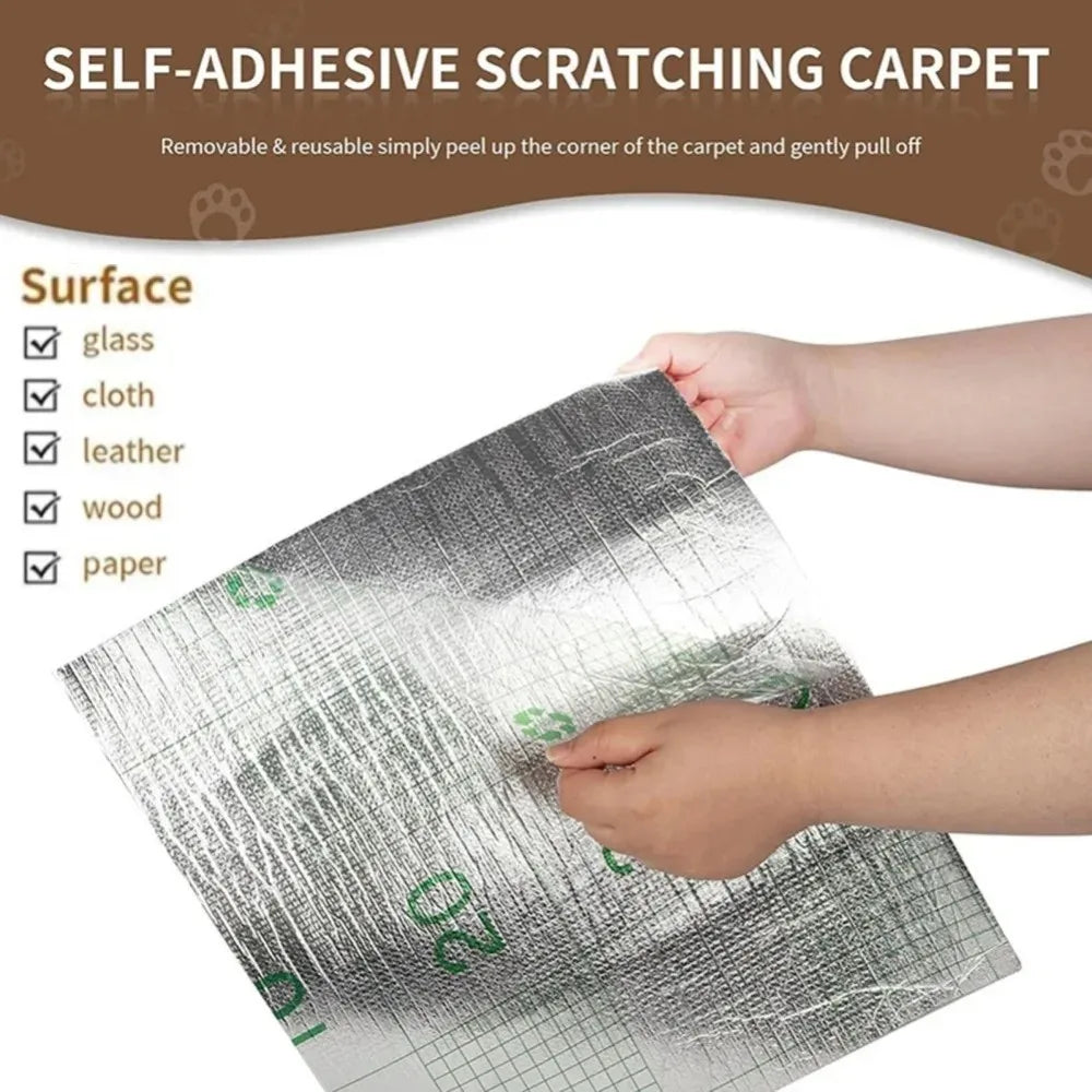Self-Adhesive Cat Scratching Mat – Trimmable Furniture Protector for Cats