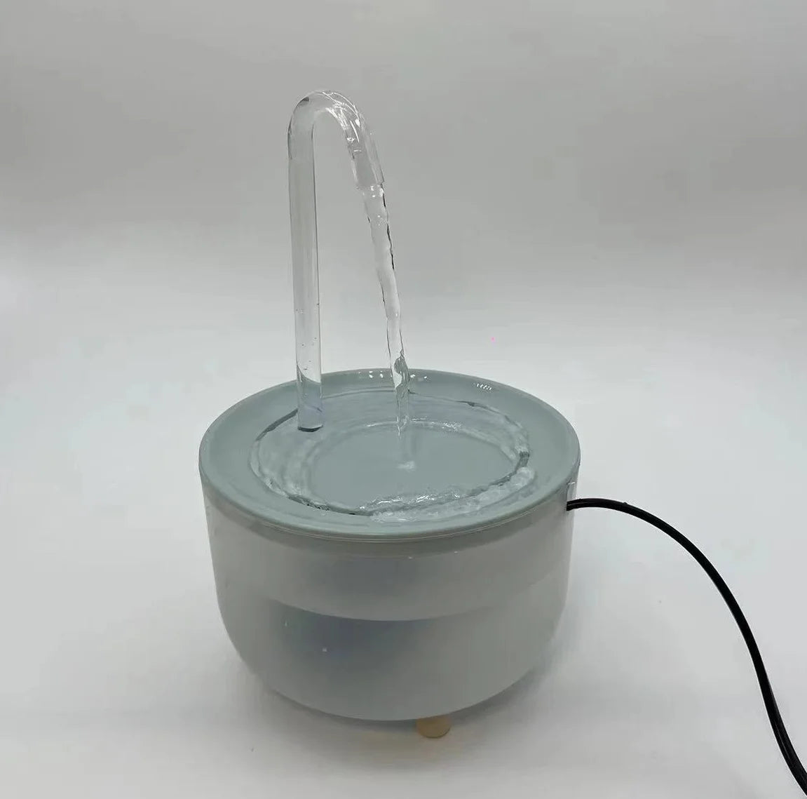 Wood Grain Cat Water Fountain – 1.2L Silent USB Auto Filter