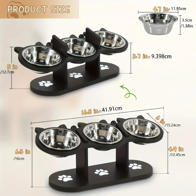 3-Tier Elevated Cat Bowl