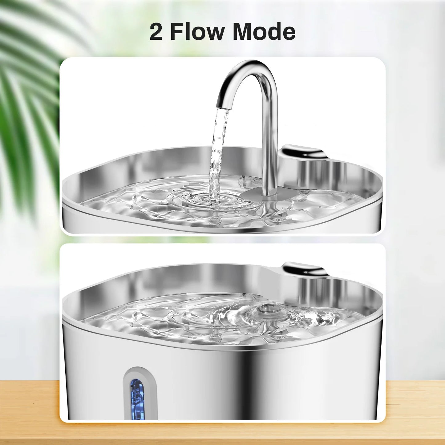Stainless Steel Cat Water Fountain – 2.2L Auto Filter with Sensor