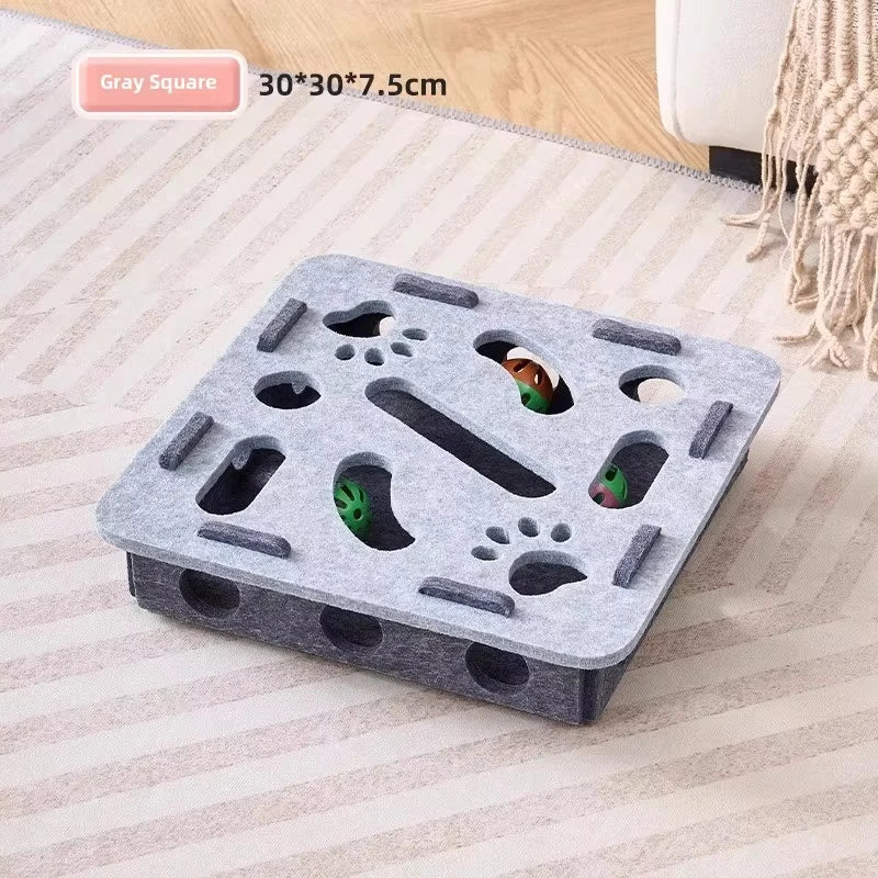 Felt Puzzle Box Cat Toy