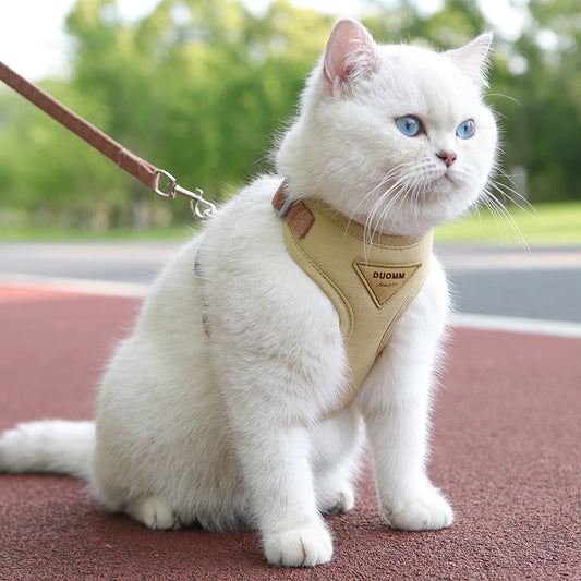 Soft Padded Cat Harness and Leash Set – Escape Proof Walking