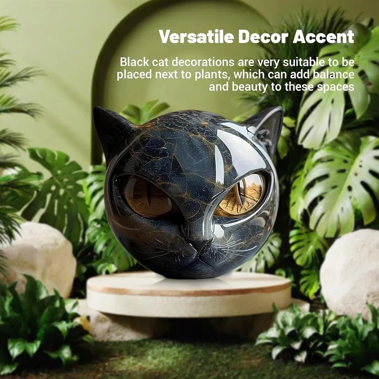Marble Cat Statue Decor