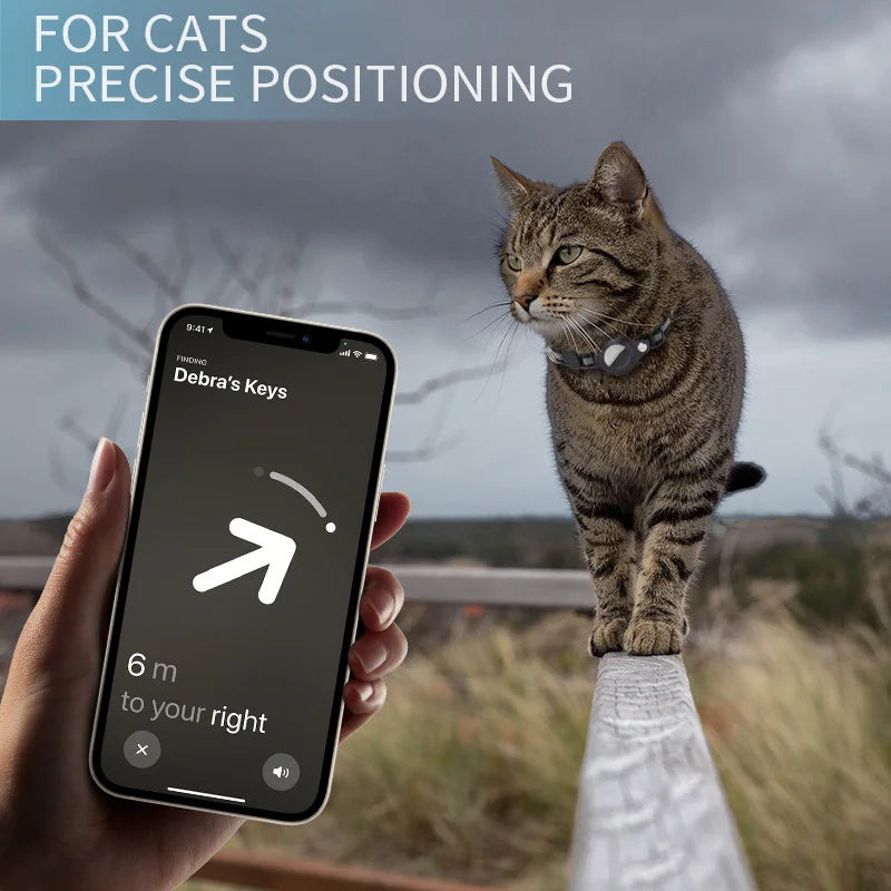Cat AirTag Holder Collar – Breakaway Reflective Waterproof Bell