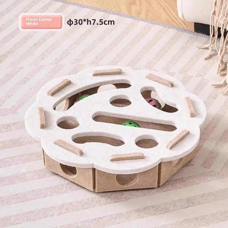 Felt Puzzle Box Cat Toy