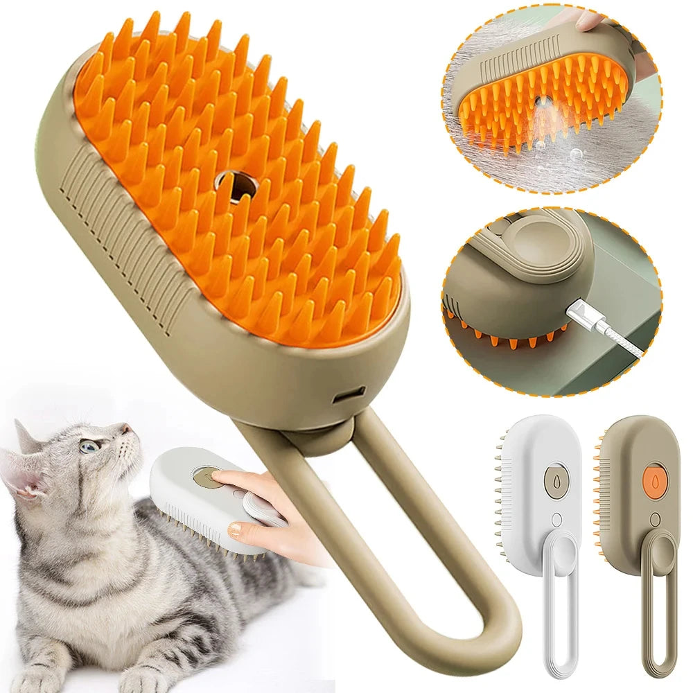 Electric Steam Cat Brush