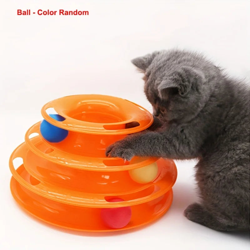 3-Layer Cat Ball Tower