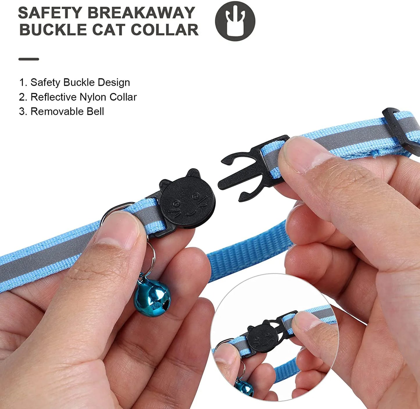 Cat AirTag Holder Collar – Breakaway Reflective Waterproof Bell