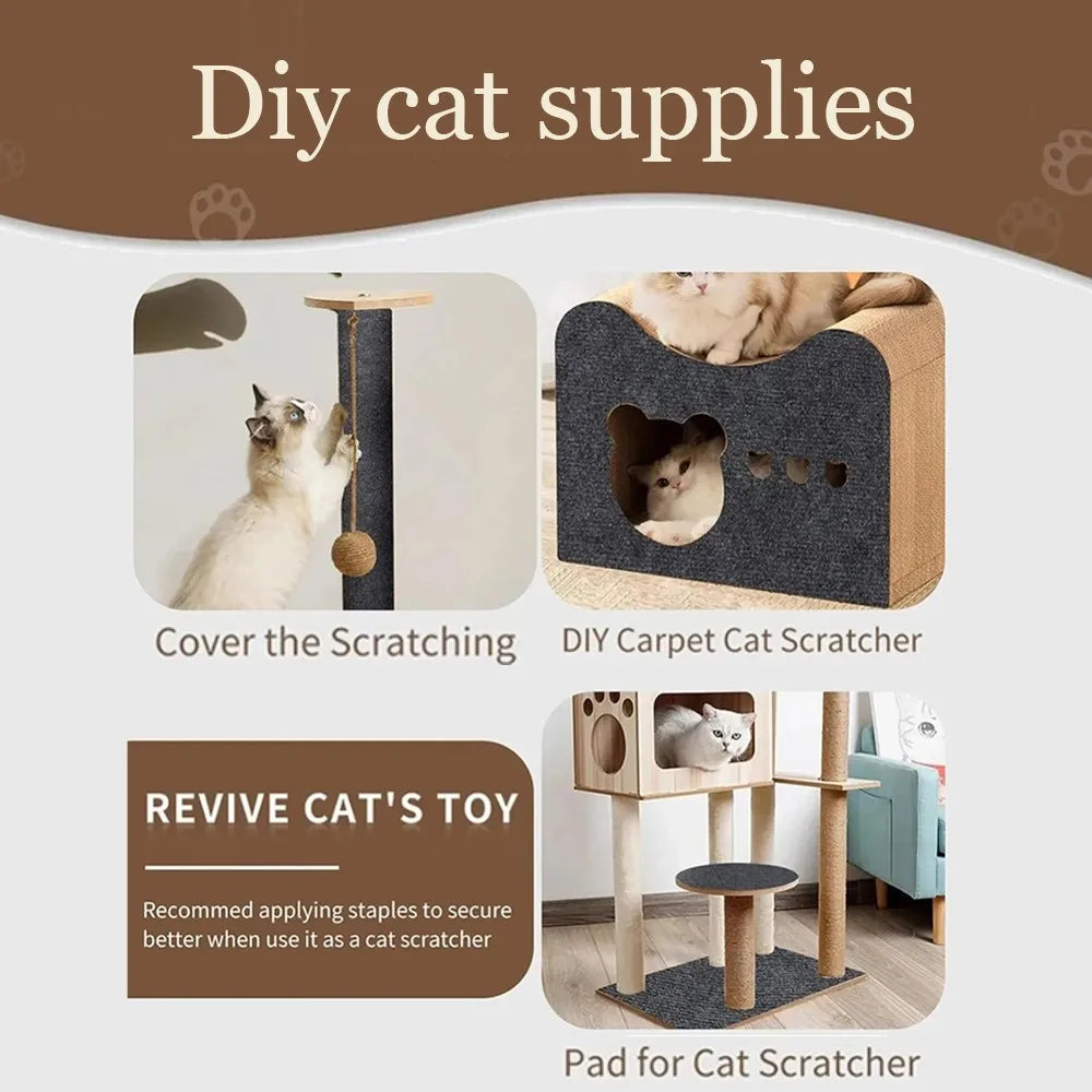 Self-Adhesive Cat Scratching Mat – Trimmable Furniture Protector for Cats