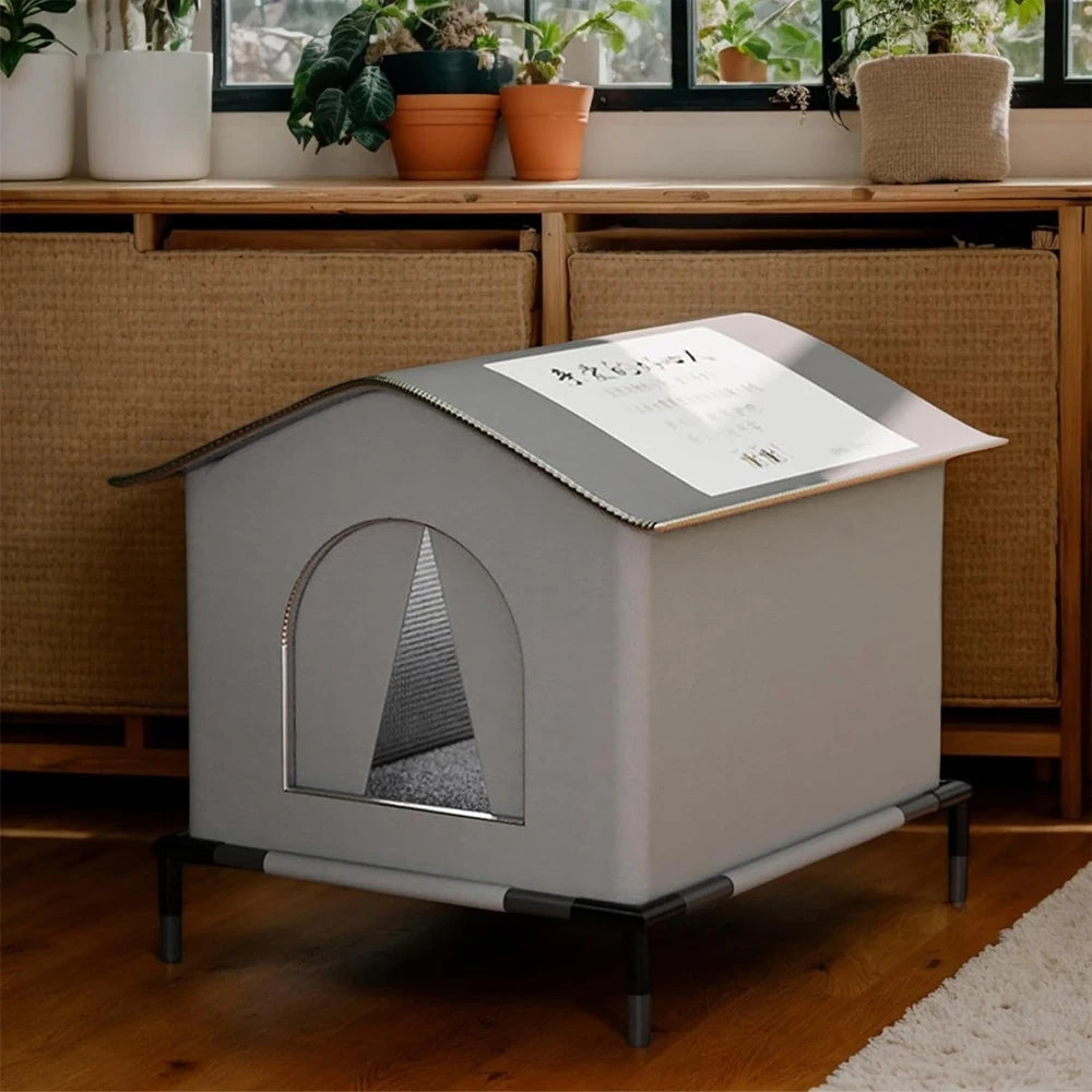 Outdoor Waterproof Foldable Cat House – All-Weather Shelter for Indoor & Outdoor Cats