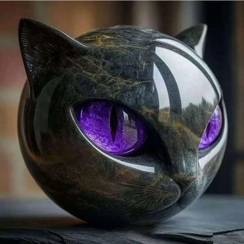Marble Cat Statue Decor