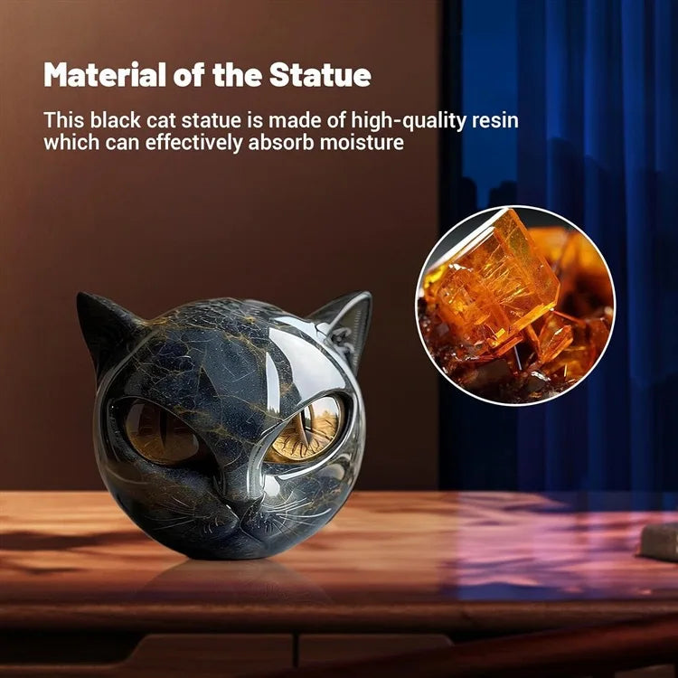 Marble Cat Statue Decor