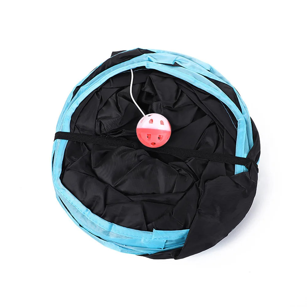 Foldable Cat Play Tunnel – Multi-Channel Fun for Indoor Cats
