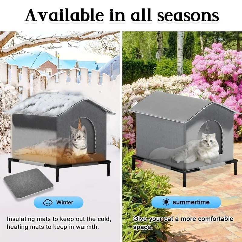 Outdoor Waterproof Foldable Cat House – All-Weather Shelter for Indoor & Outdoor Cats