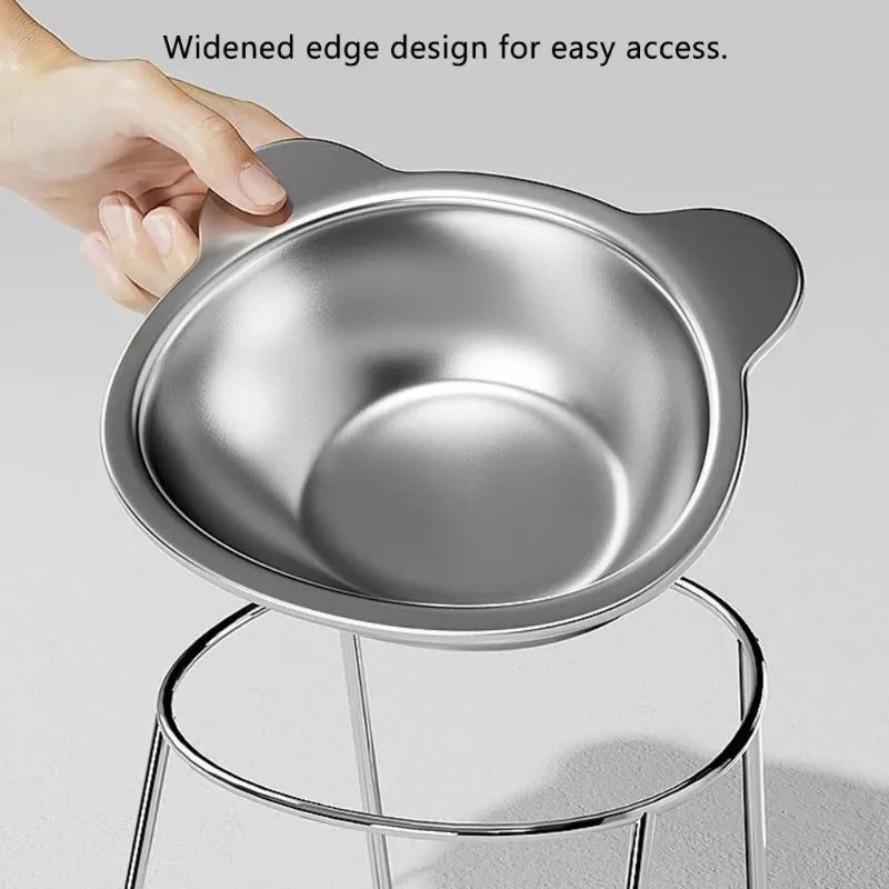 Tilted Stainless Cat Bowl