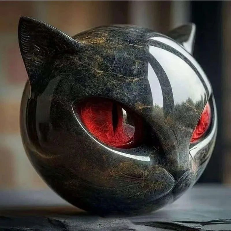 Marble Cat Statue Decor