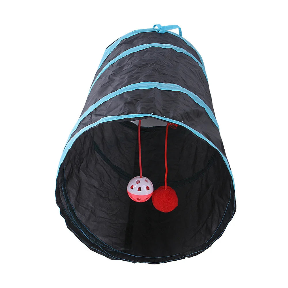 Foldable Cat Play Tunnel – Multi-Channel Fun for Indoor Cats