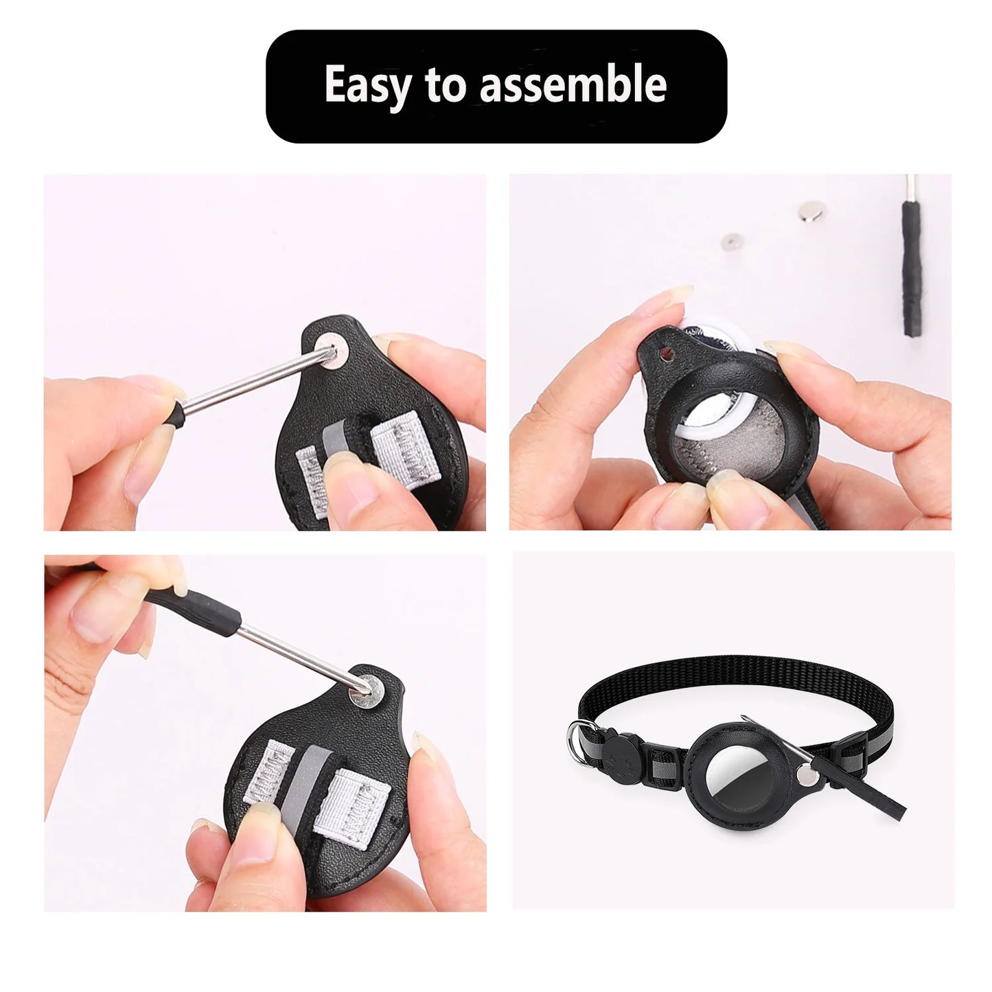 Cat AirTag Holder Collar – Breakaway Reflective Waterproof Bell
