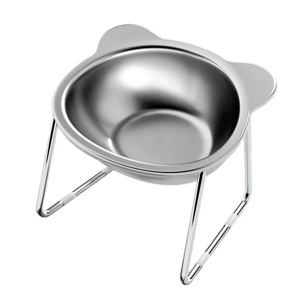 Tilted Stainless Cat Bowl