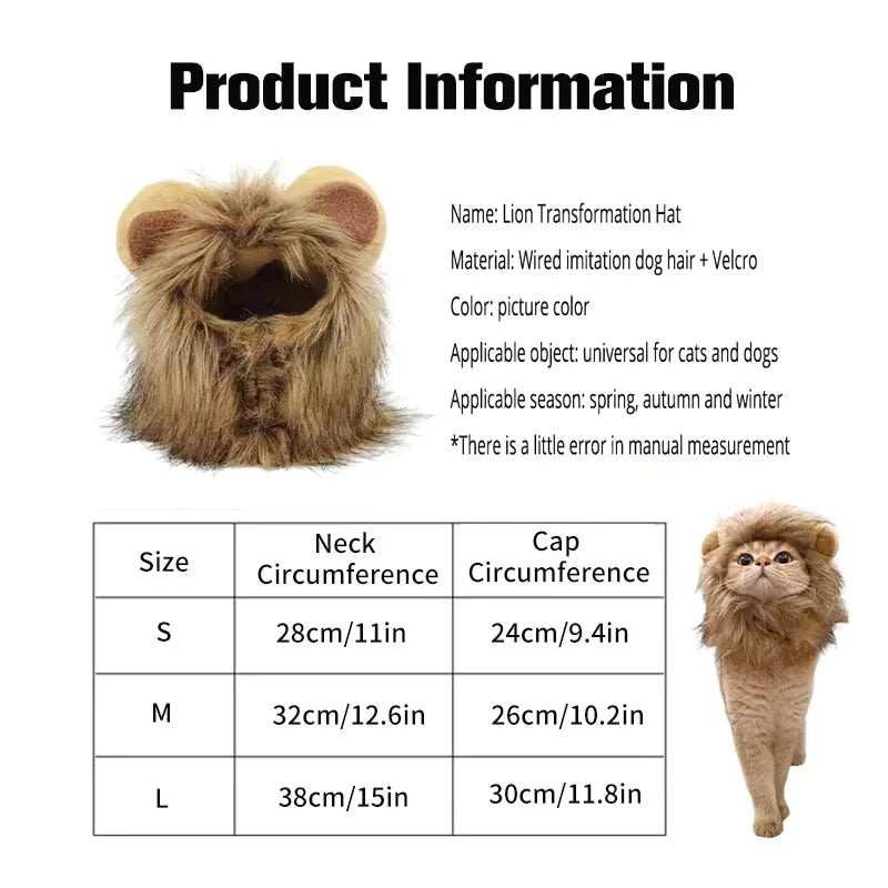 Lion Mane Cat Hat
