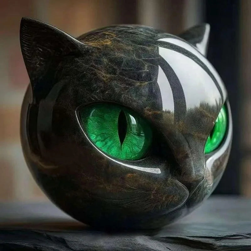 Marble Cat Statue Decor
