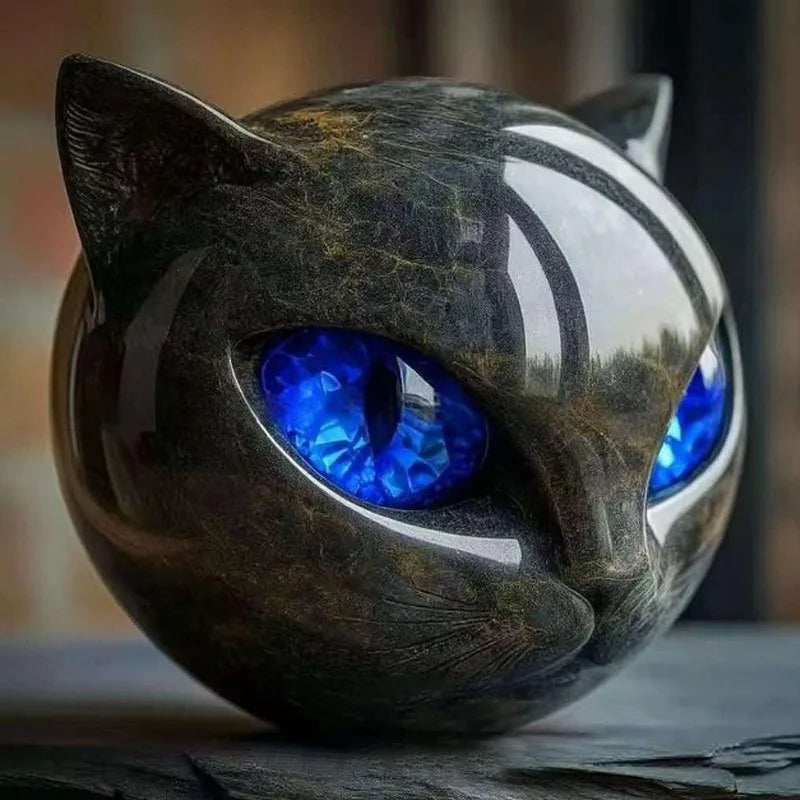 Marble Cat Statue Decor