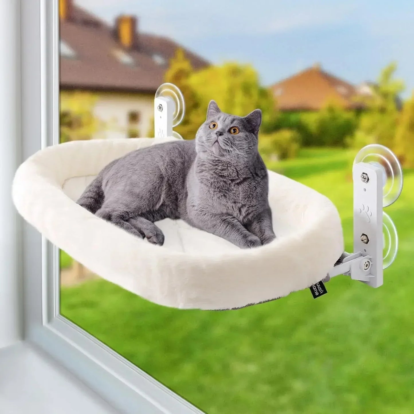 Window Cat Hammock – Suction Cup Perch for Sunbathing Cats