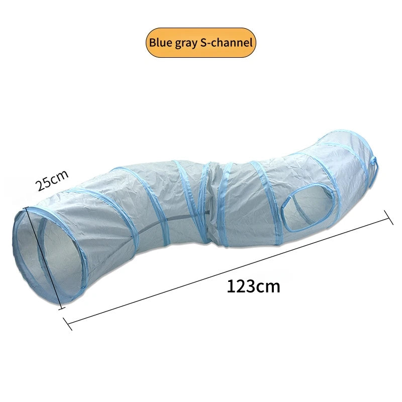 Foldable Cat Play Tunnel – Multi-Channel Fun for Indoor Cats