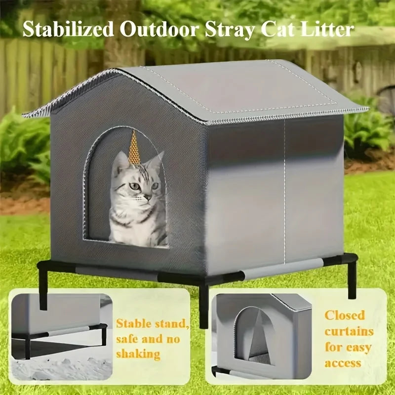 Outdoor Waterproof Foldable Cat House – All-Weather Shelter for Indoor & Outdoor Cats