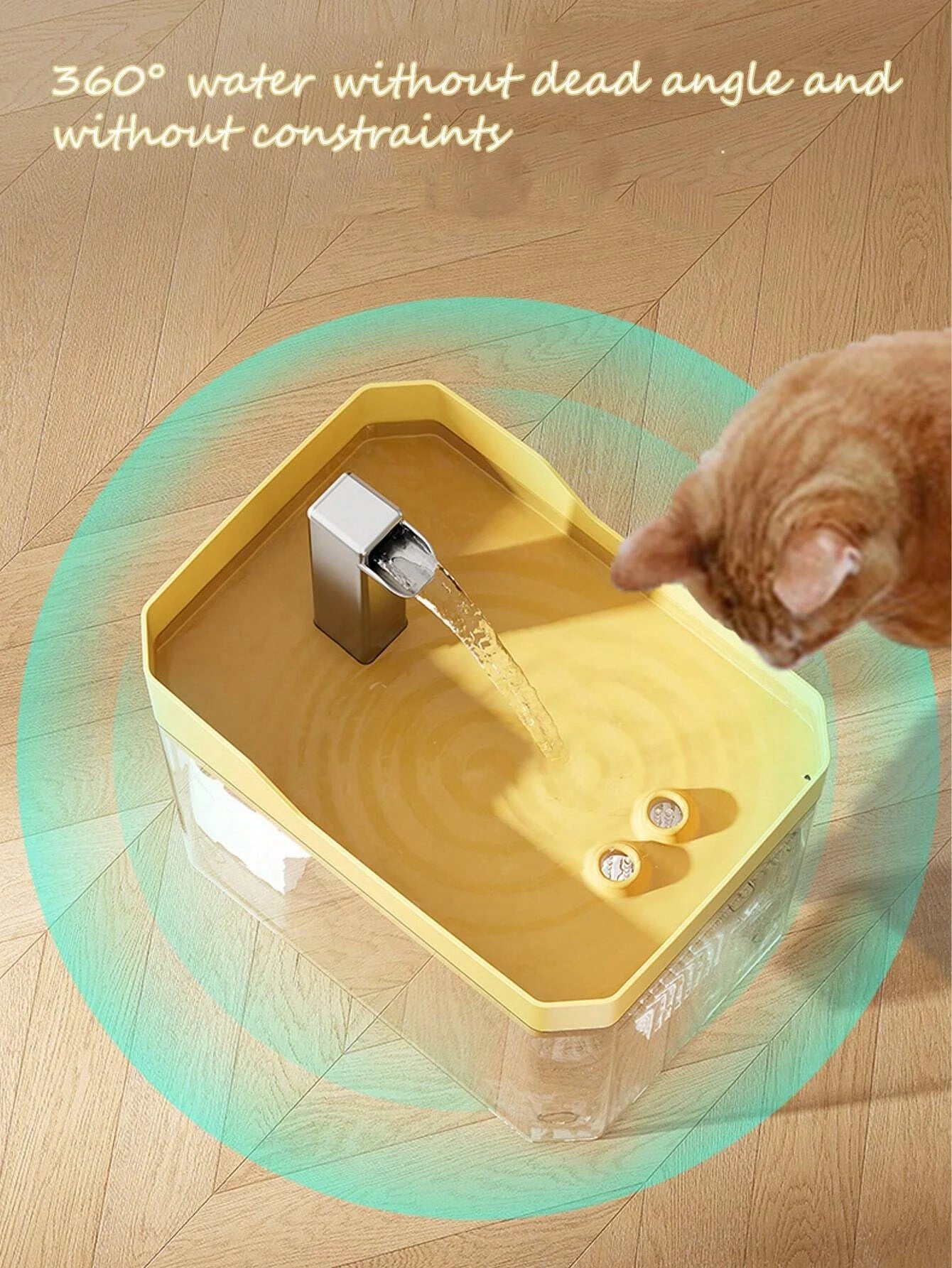Cat Water Fountain Auto Filter – Transparent USB Silent Drinker