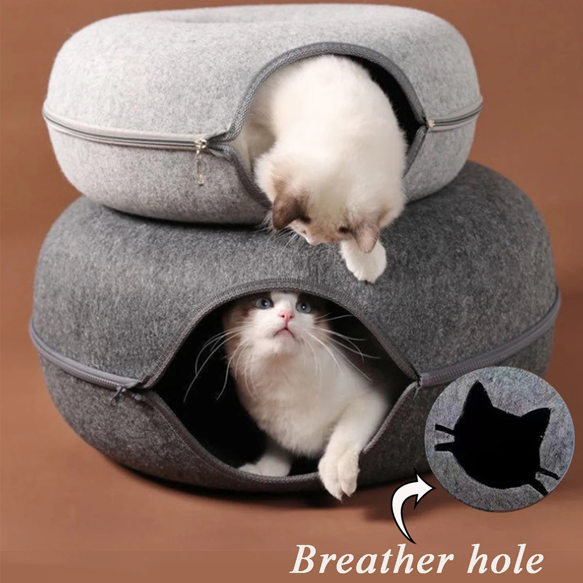 Donut Tunnel Cat Bed