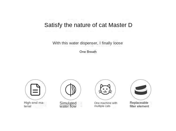 Wood Grain Cat Water Fountain – 1.2L Silent USB Auto Filter