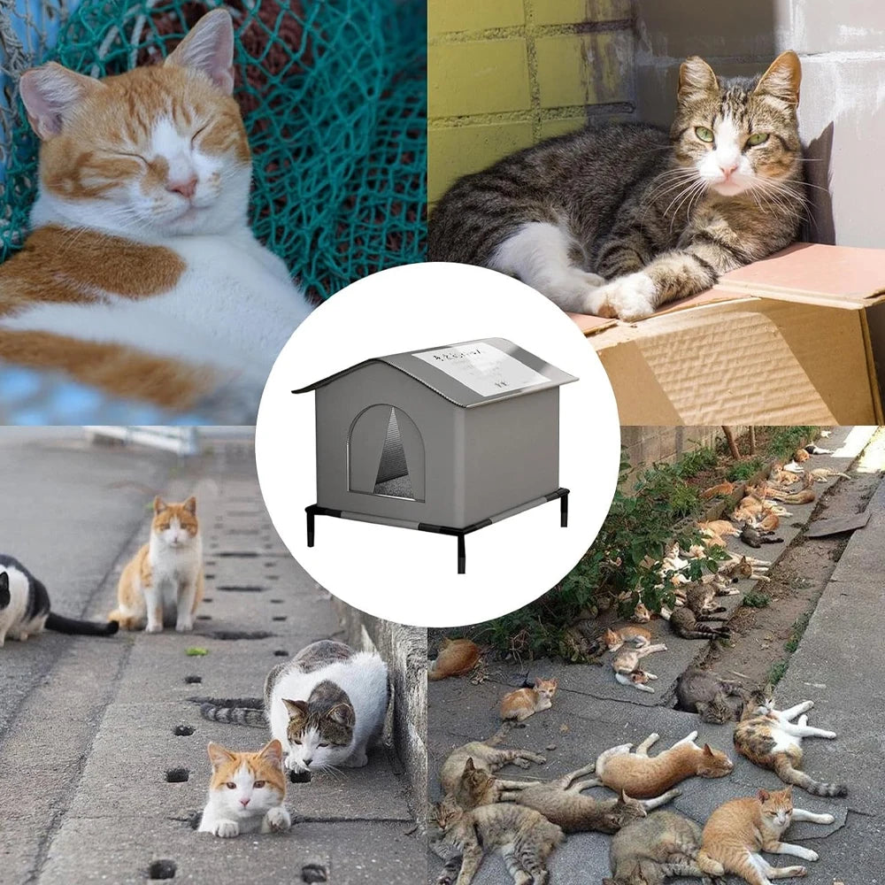 Outdoor Waterproof Foldable Cat House – All-Weather Shelter for Indoor & Outdoor Cats