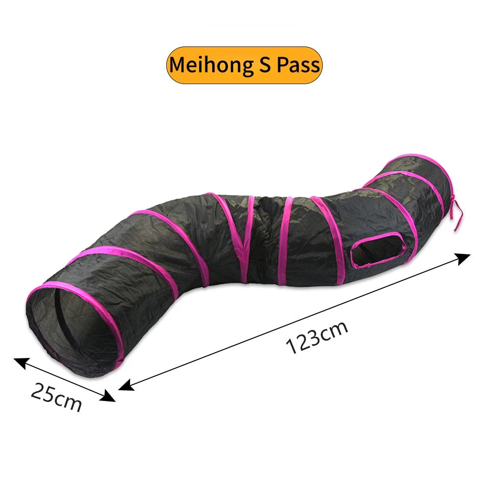 Foldable Cat Play Tunnel – Multi-Channel Fun for Indoor Cats