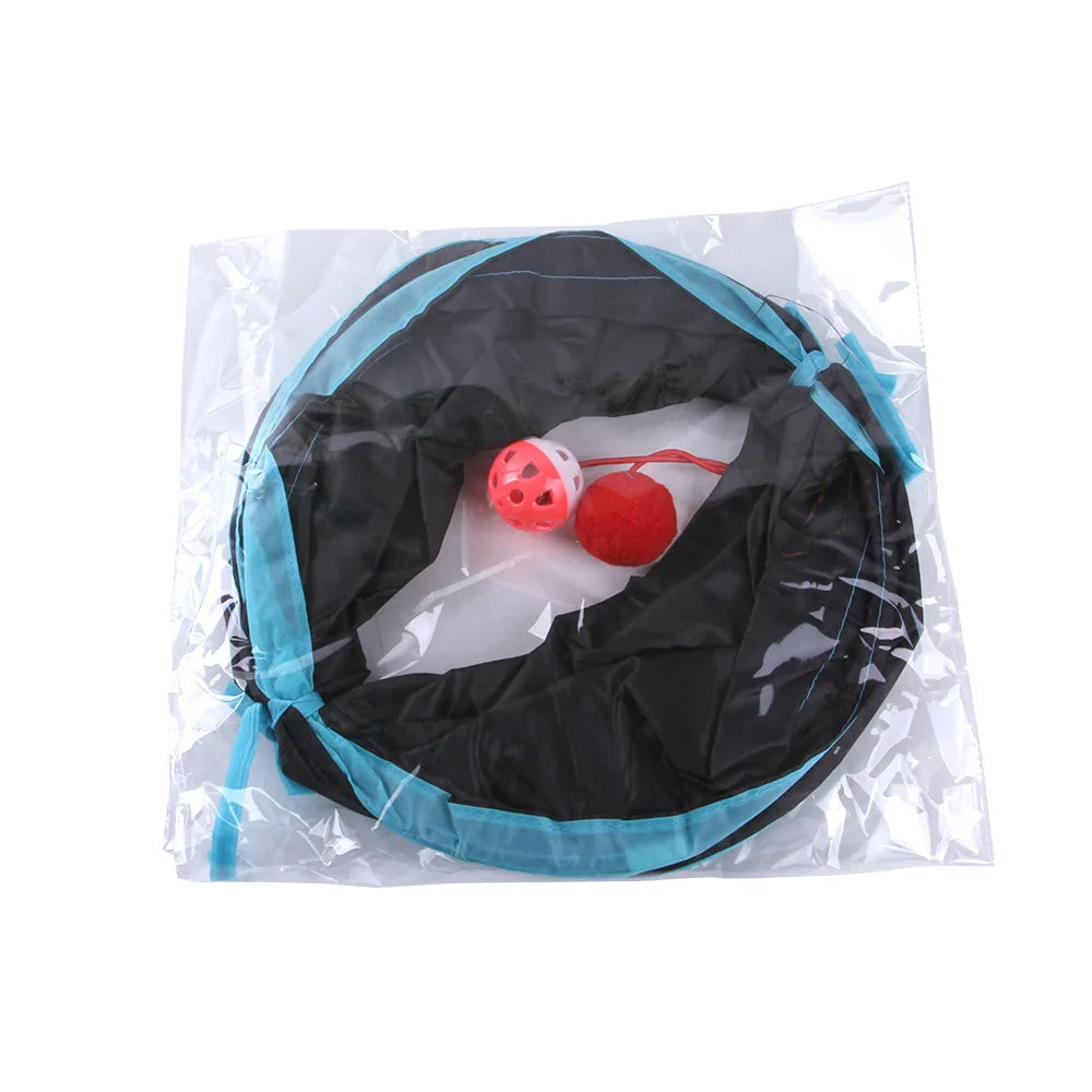 Foldable Cat Play Tunnel – Multi-Channel Fun for Indoor Cats