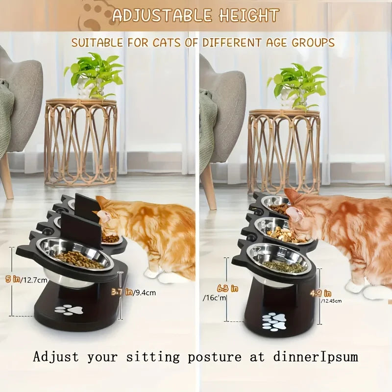 3-Tier Elevated Cat Bowl